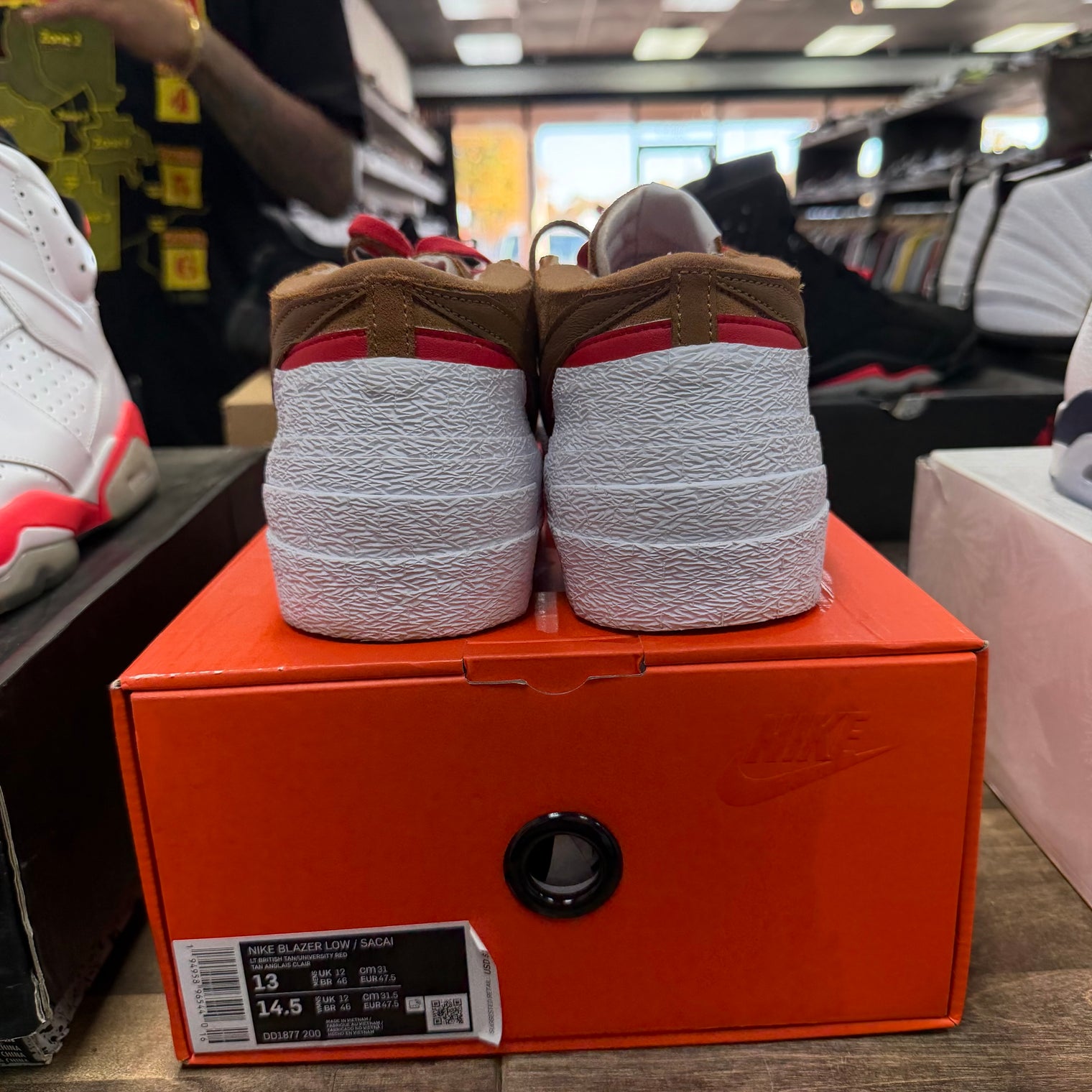 Sacai British Tan Nike Blazer Low (USED)