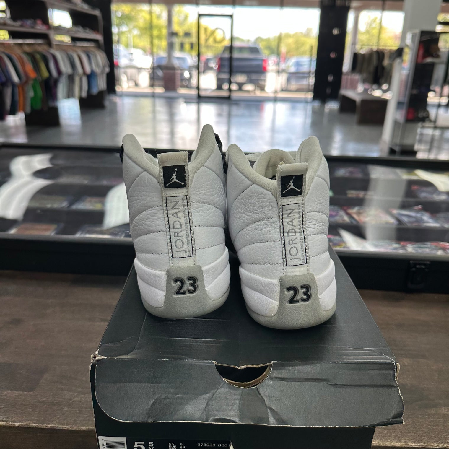 Wolf Grey Jordan 12 Retro GS (Used, Replacement Box)