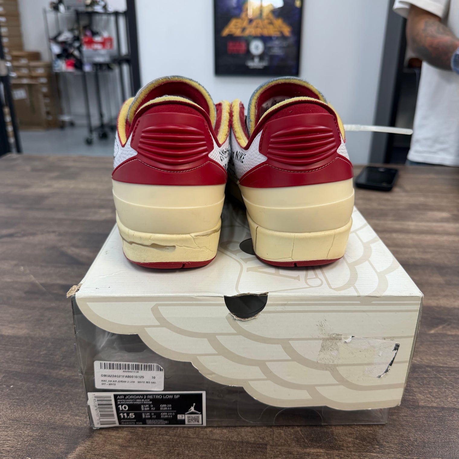 White Red Off-White Jordan 2 Low SP (USED)