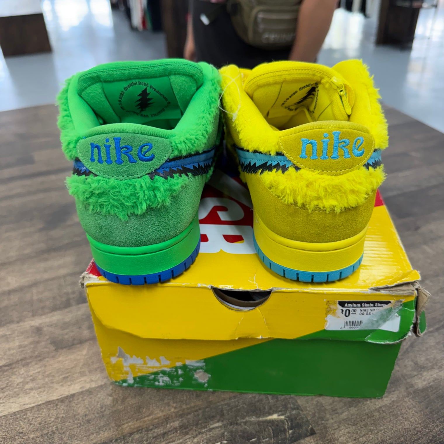 Grateful Dead Bears SB Dunk Low Opti Yellow/Green (USED, Replacement Box)