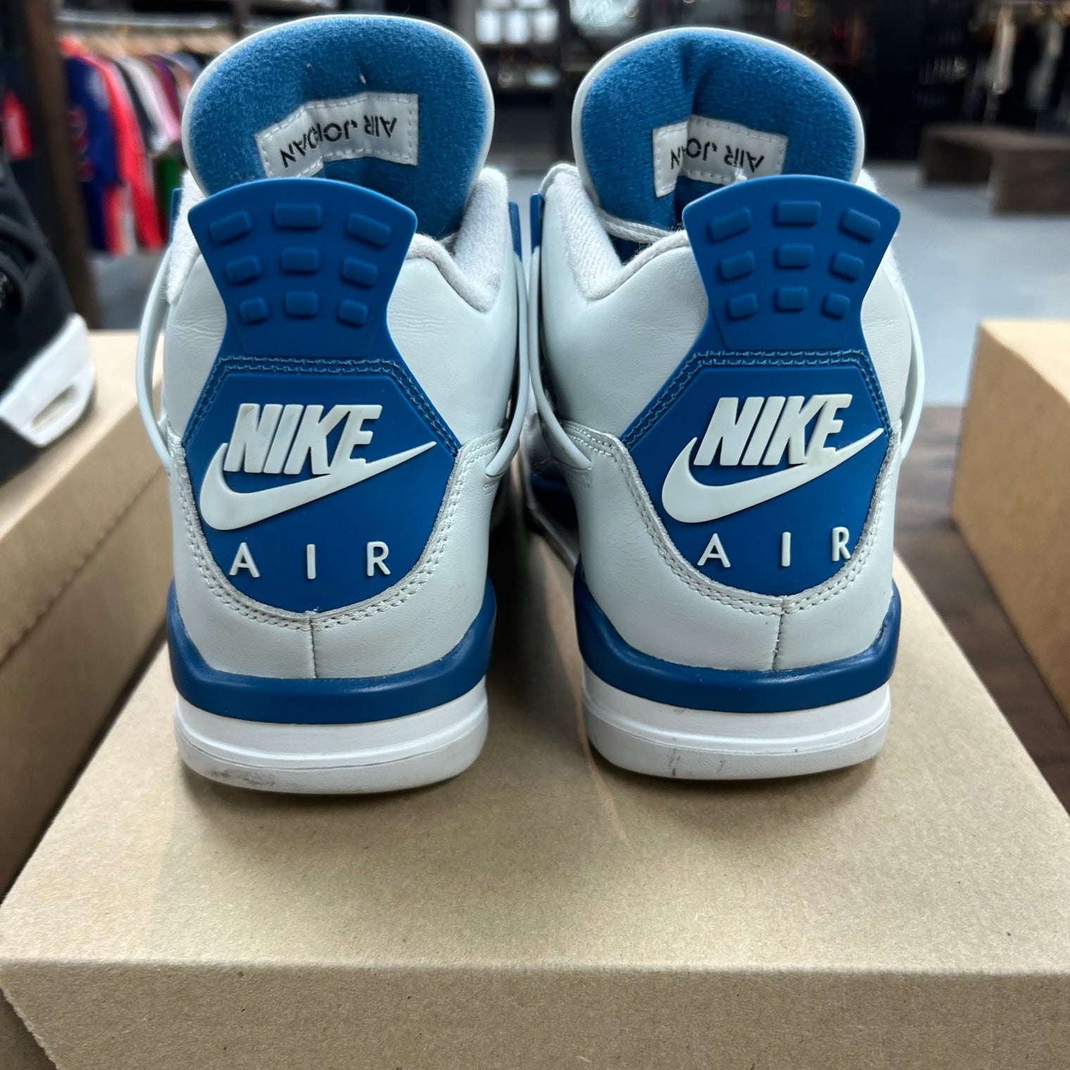 Military Blue Jordan 4 Retro (GS) (USED, No Box)