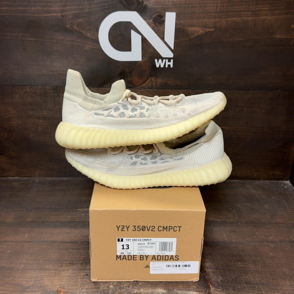 adidas Yeezy 350 V2 CMPCT Slate Bone - Image 1