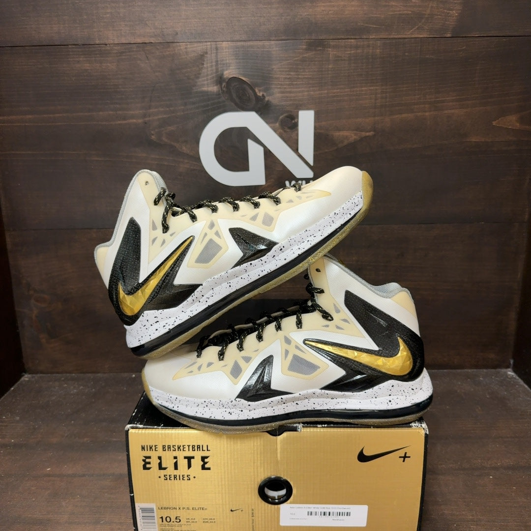Nike LeBron X Elite+ White Gold - Image 1