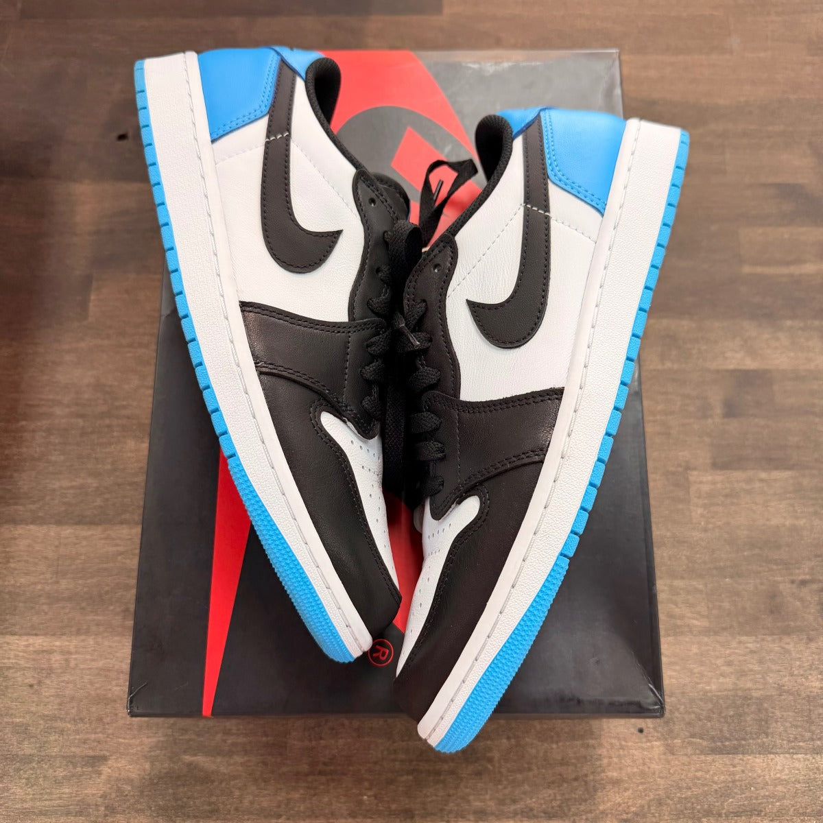 Jordan 1 Retro Low OG Black Dark Powder Blue - Image 1