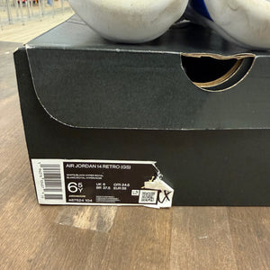 Jordan 14 Retro White Hyper Royal (GS) - Image 6