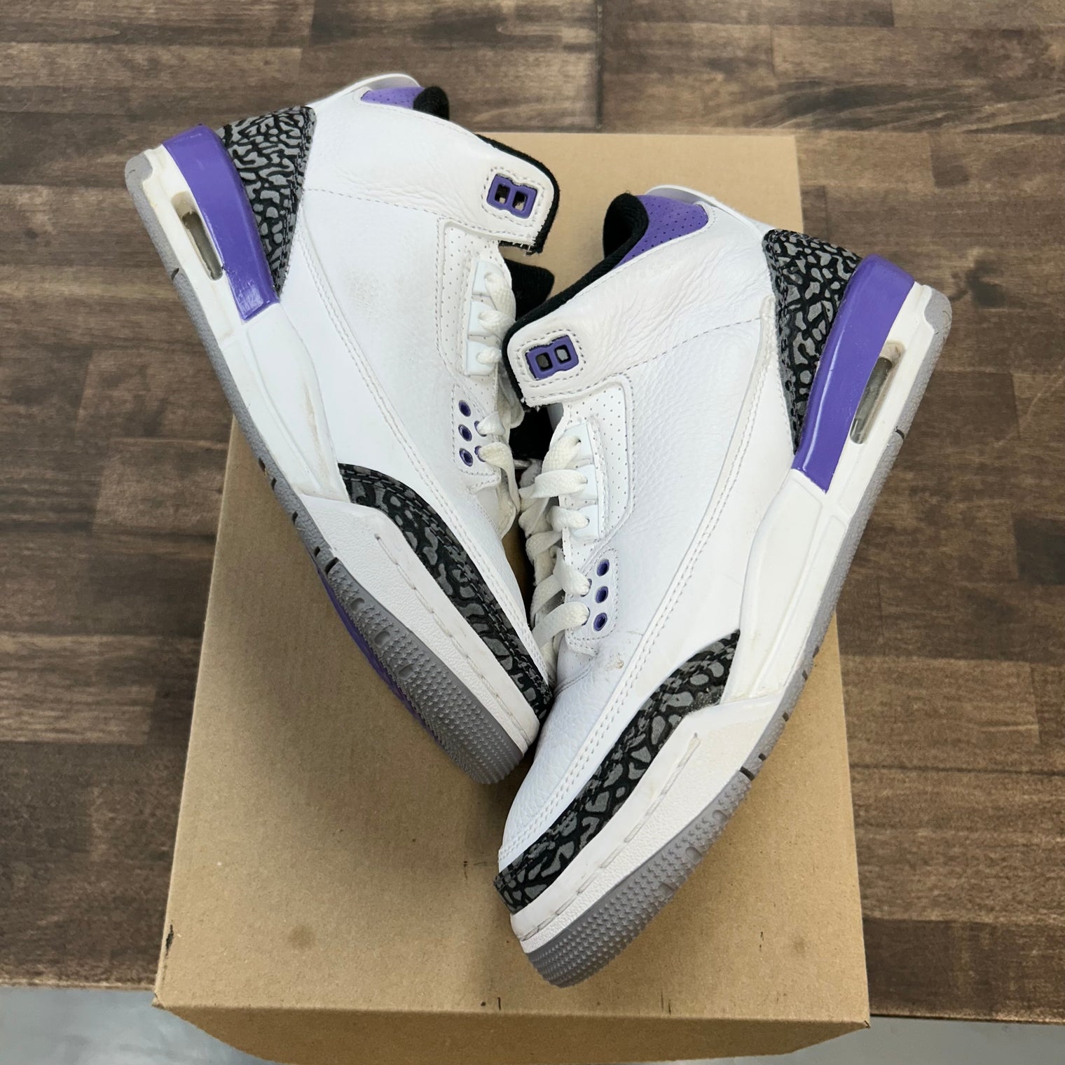 Dark Iris Jordan 3 (GS) (USED, No Box)
