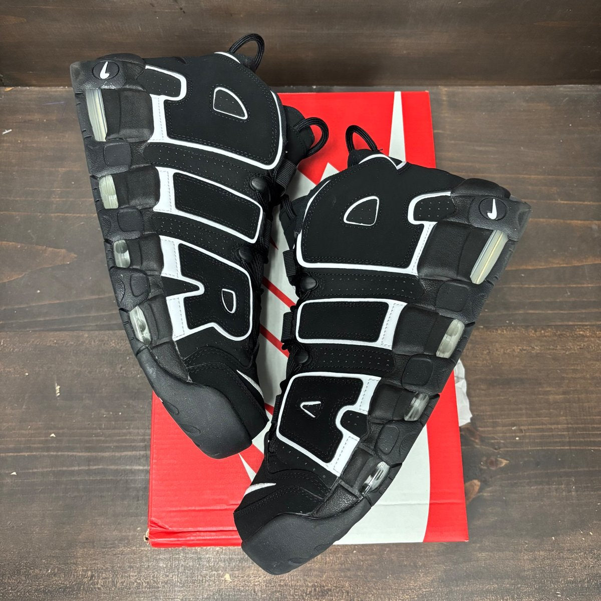 Nike Air More Uptempo 96 Black White (2023) Size 13 (Pre-Owned) - back