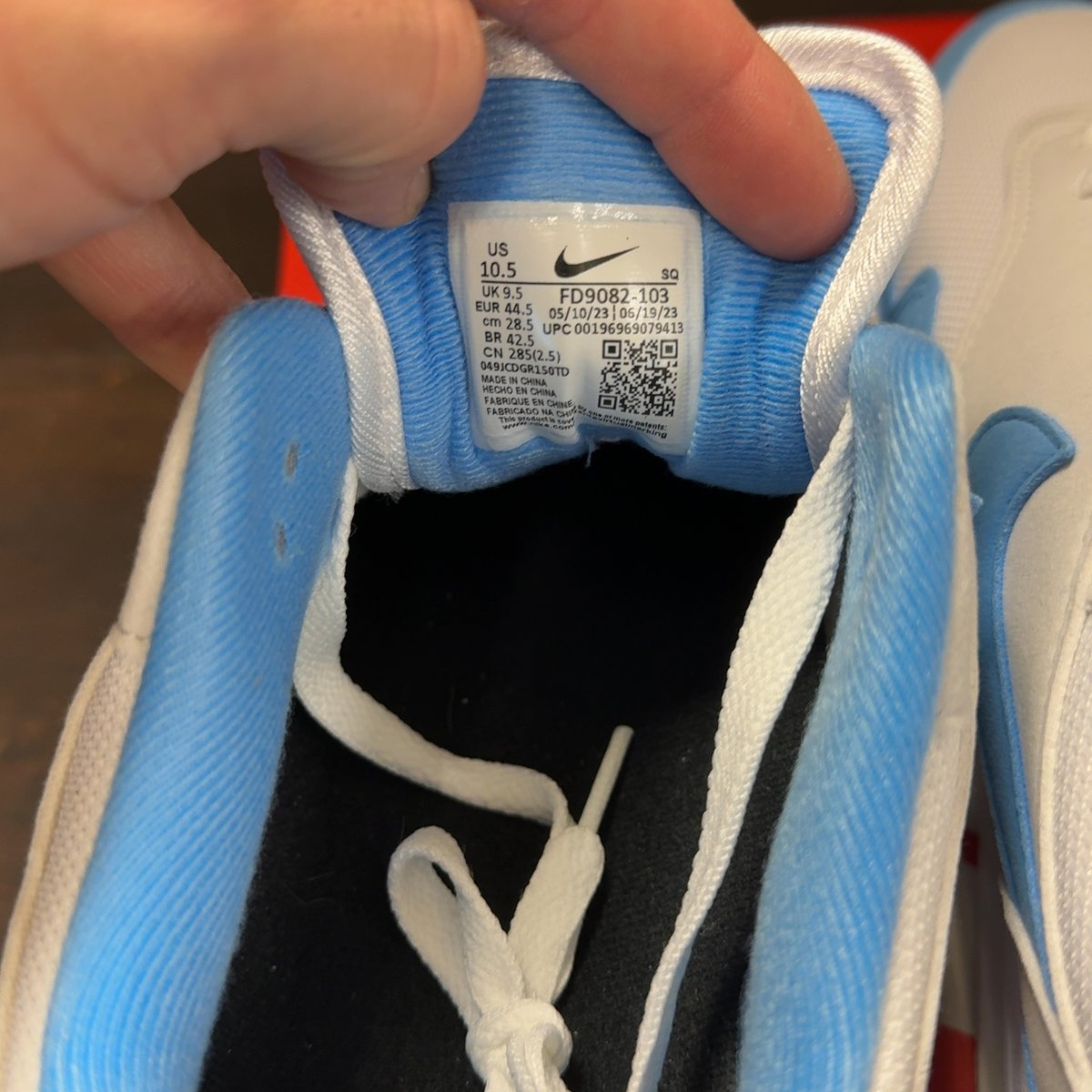 Nike Air Max 1 White University Blue Size 10.5 (Pre-Owned) - aux