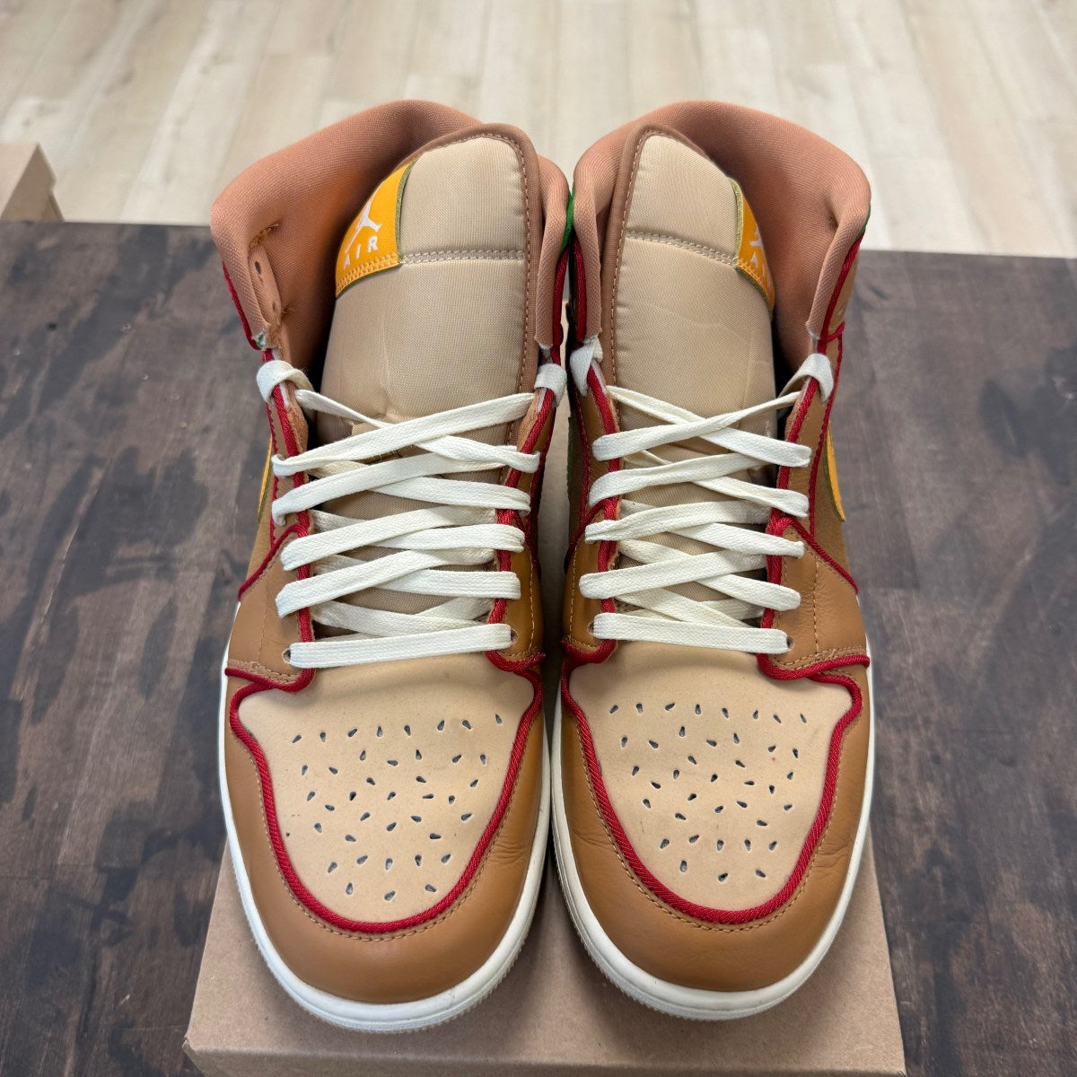 Jordan 1 Mid SE Cheeseburger Size 13 (Pre-Owned) - Image 2