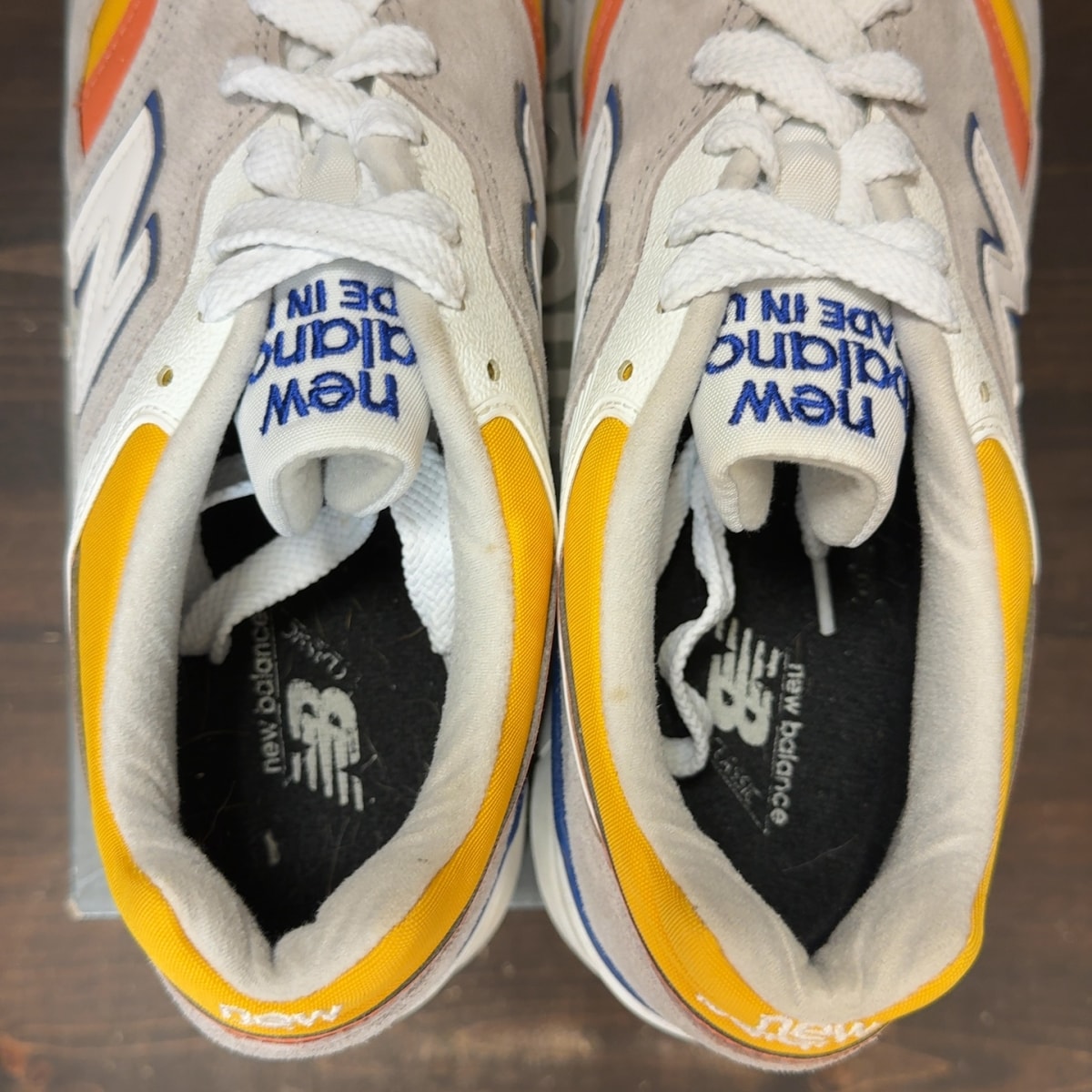 New Balance 997 MiUSA Grey Orange Size 10 (Pre-Owned) - aux