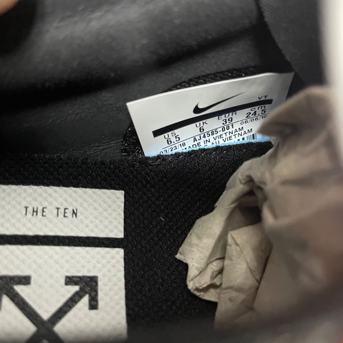 Nike Air Max 97 Off-White Black Size 6.5 - aux