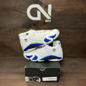 Jordan 14 Retro White Hyper Royal (GS) - Image 1
