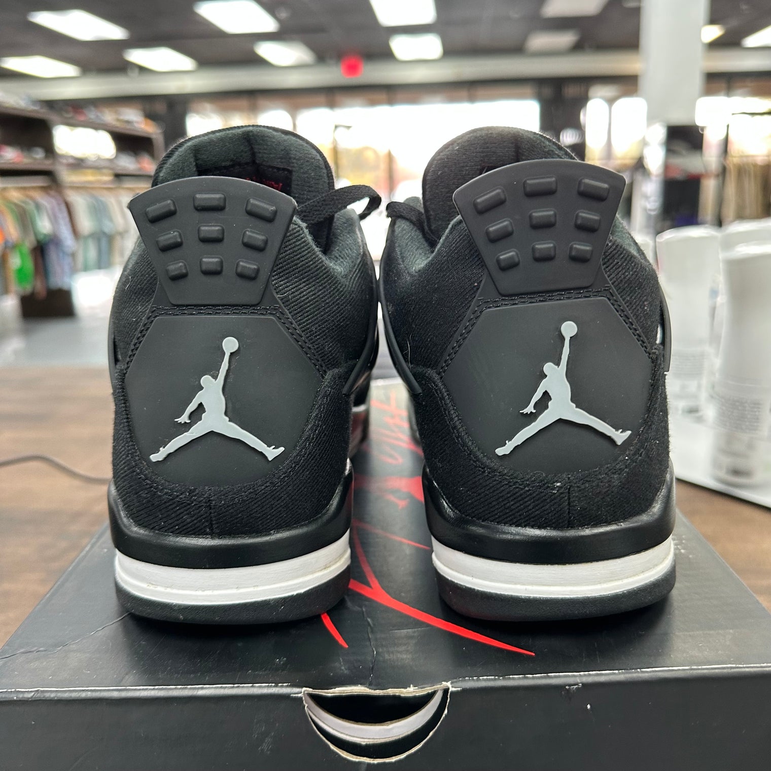 Black Canvas Jordan 4 Retro SE (USED, no insoles)