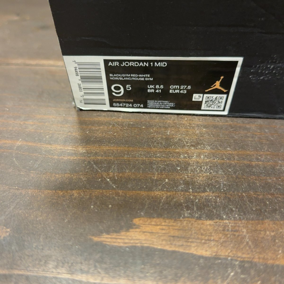 Jordan 1 Mid Banned (2020) Size 9.5 (Pre-Owned) - aux