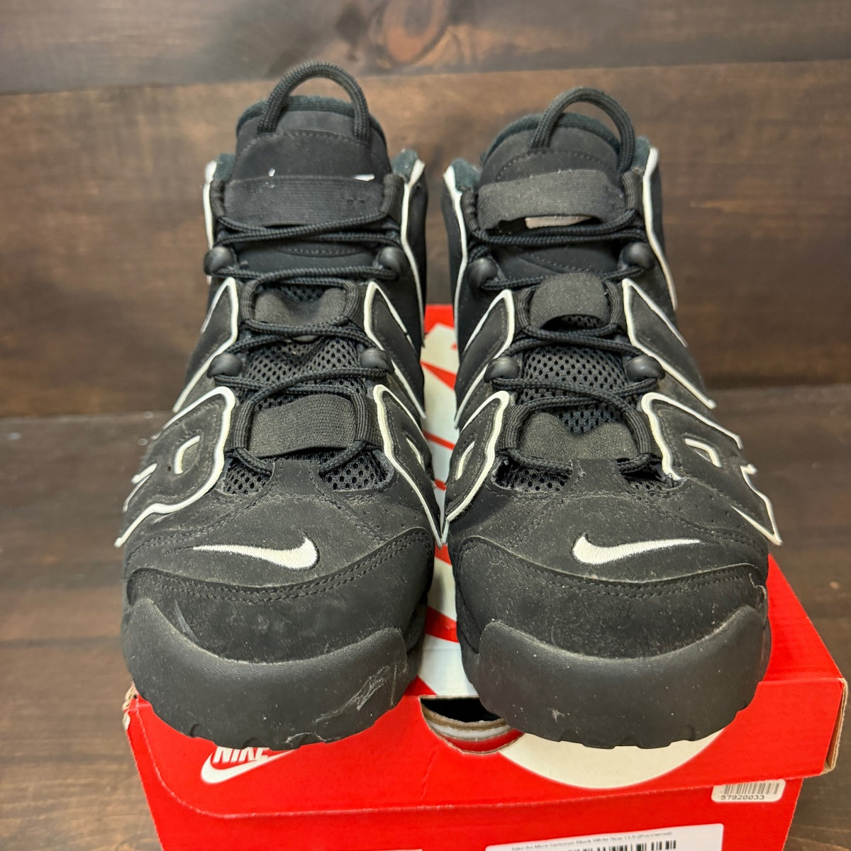 Nike Air More Uptempo Black White - Image 3
