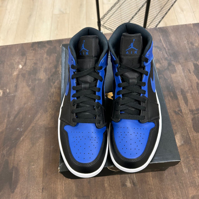 Jordan 1 Mid Hyper Royal Tumbled Leather - Image 2