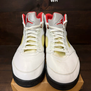 Jordan 5 Retro Fire Red Silver Tongue (2020) Size 15 (Pre-Owned) - Image 3