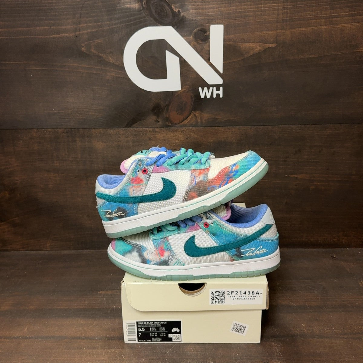 Nike SB Dunk Low Futura Laboratories Bleached Aqua - Image 1