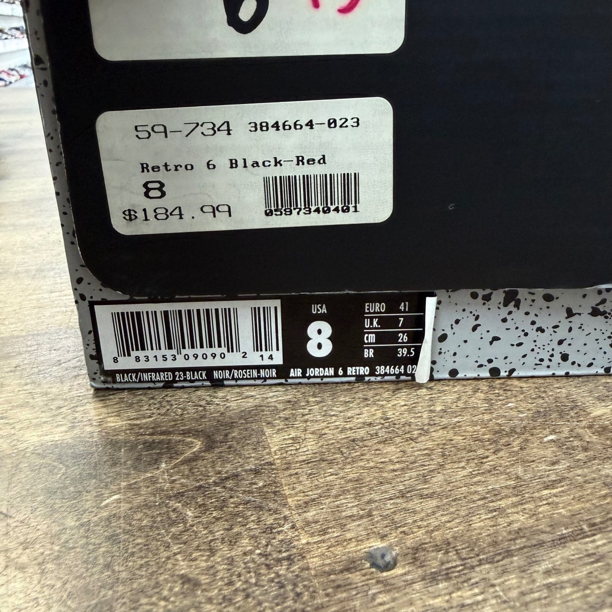 Jordan 6 Retro Infrared Black (2014) Size 8 (Pre-Owned) - Image 6