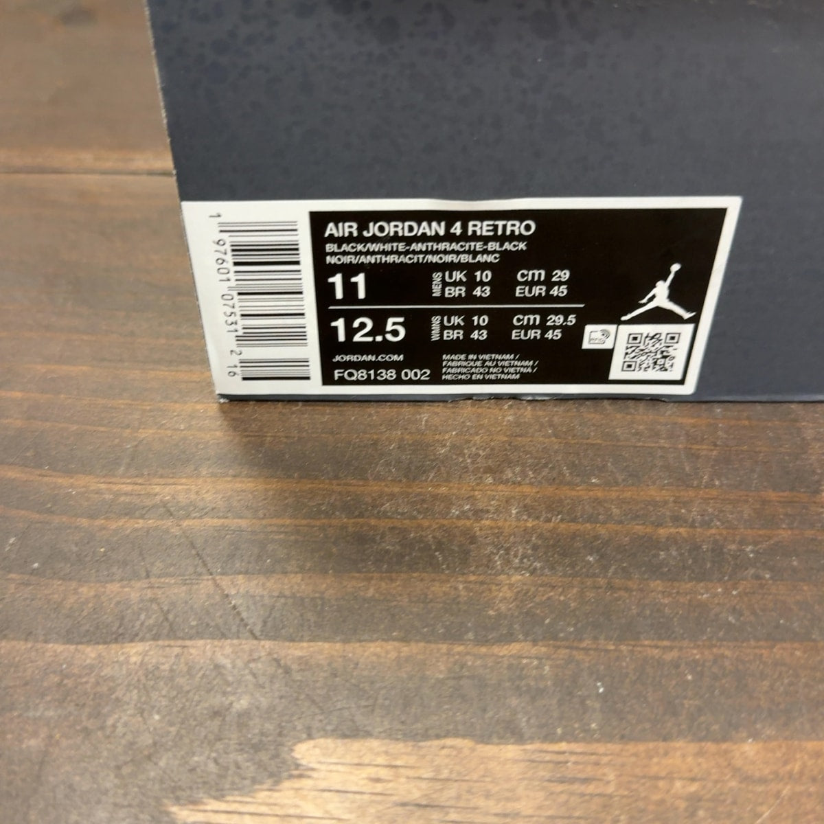 Jordan 4 Retro Fear (2024) Size 11 (Pre-Owned) - Image 8