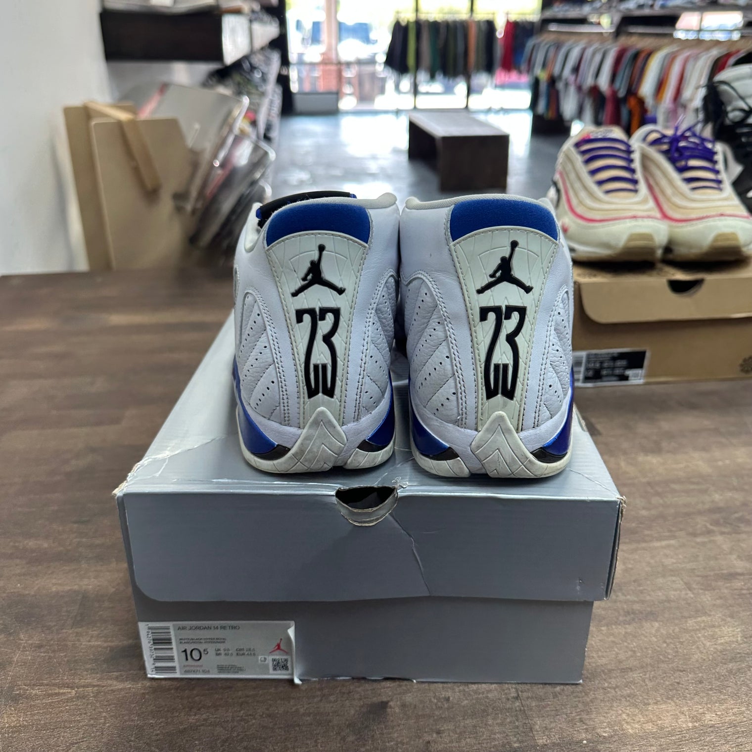 White Hyper Royal Jordan 14 Retro (USED)