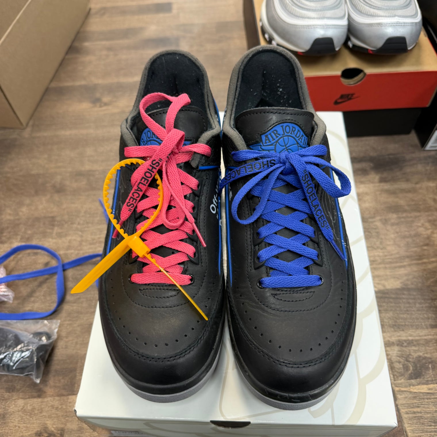 Off-White Black Blue Jordan 2 Retro Low SP (USED)