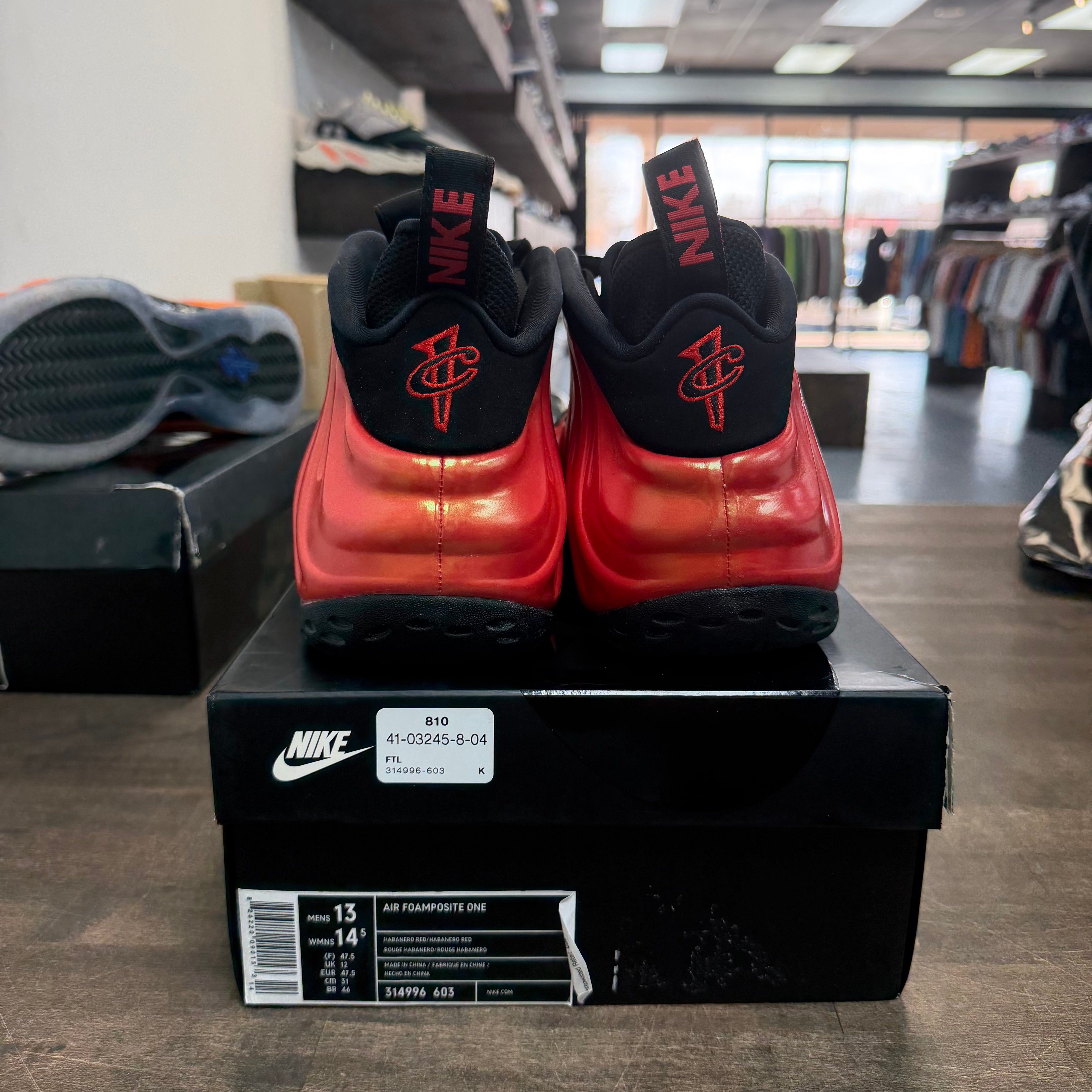 Nike Habanero Red Nike Air Foamposite Pro () Size 13 (Pre-Owned) - Image 3