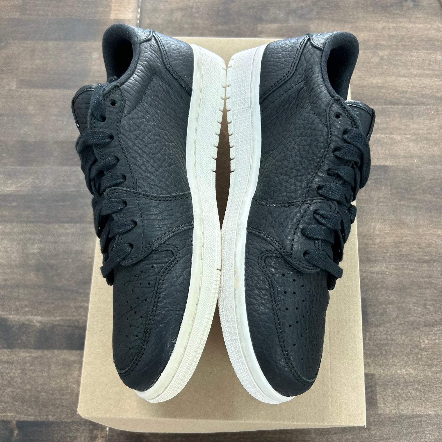 Swooshles Black Jordan 1 Retro Low (USED, No Box)