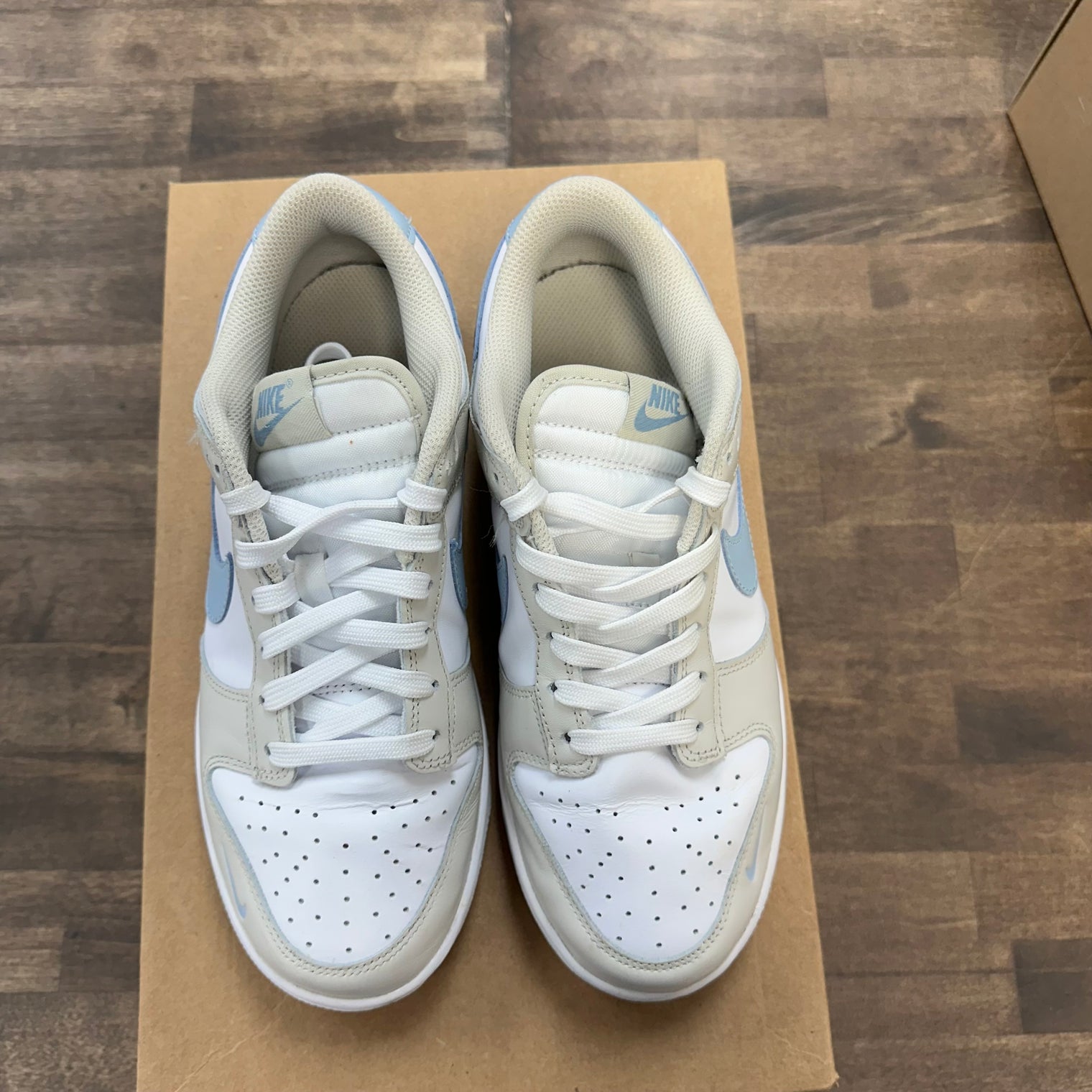 (W) Nike Dunk Low Light Bone Armory Blue (Used)