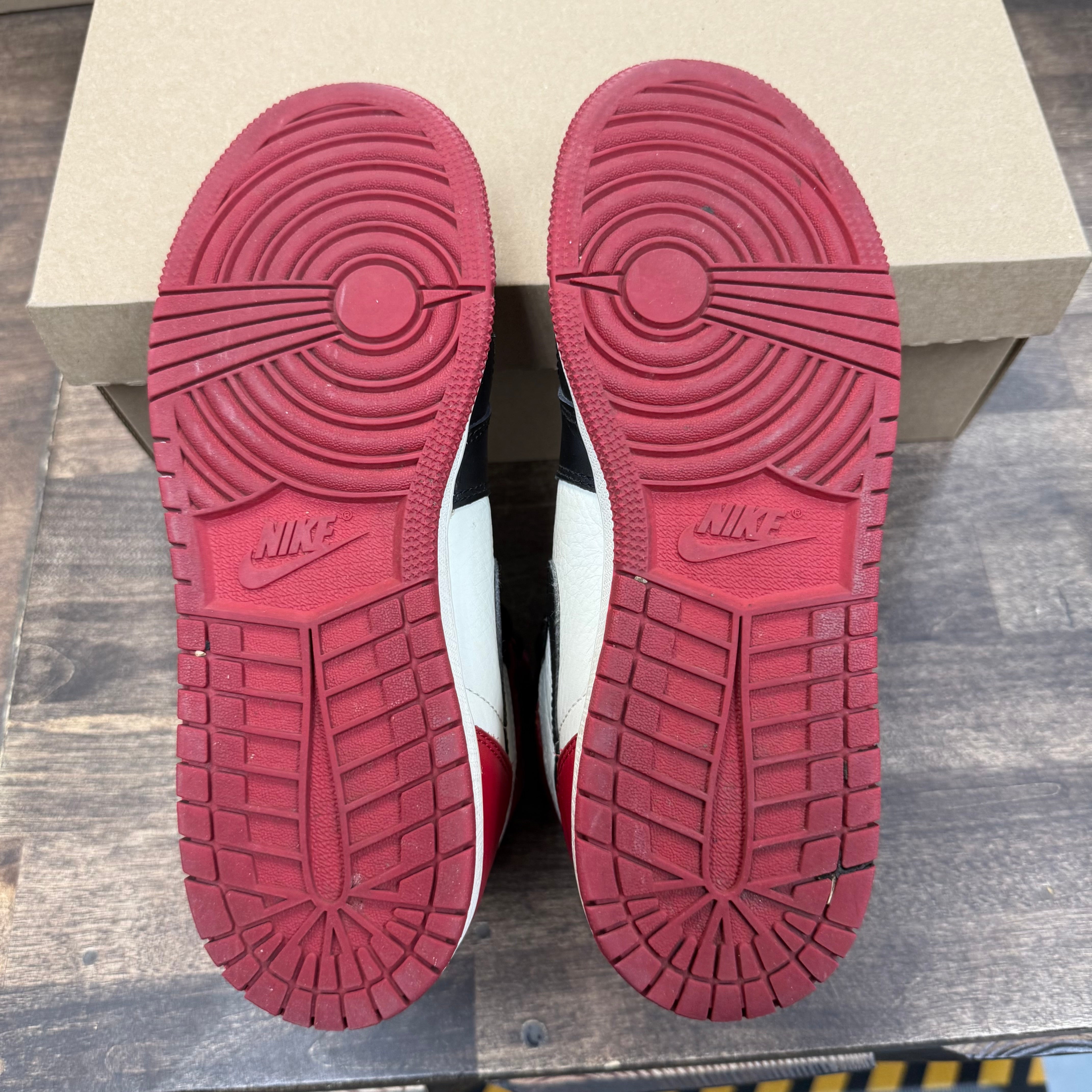 Jordan (GS) Bred Toe Jordan 1 High (USED, No Box) Size 7Y (Pre-Owned) - Image 6