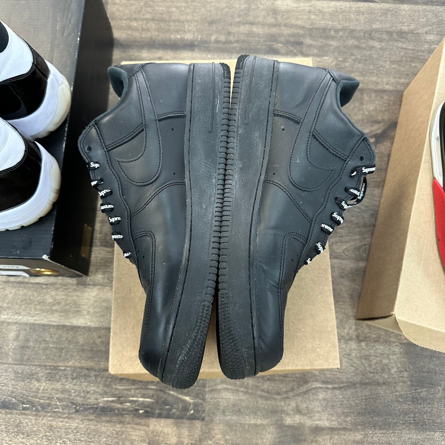 Nike Air Force 1 Low Supreme Black (US 12) (USED, No Box)
