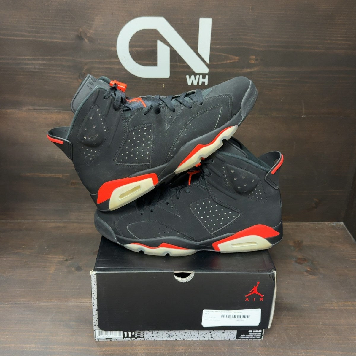 Jordan 6 Retro Black Infrared (2019) Size 11.5 (Pre-Owned) - Image 1