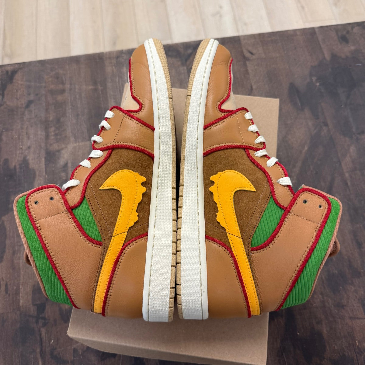 Jordan 1 Mid SE Cheeseburger Size 13 (Pre-Owned) - Image 5