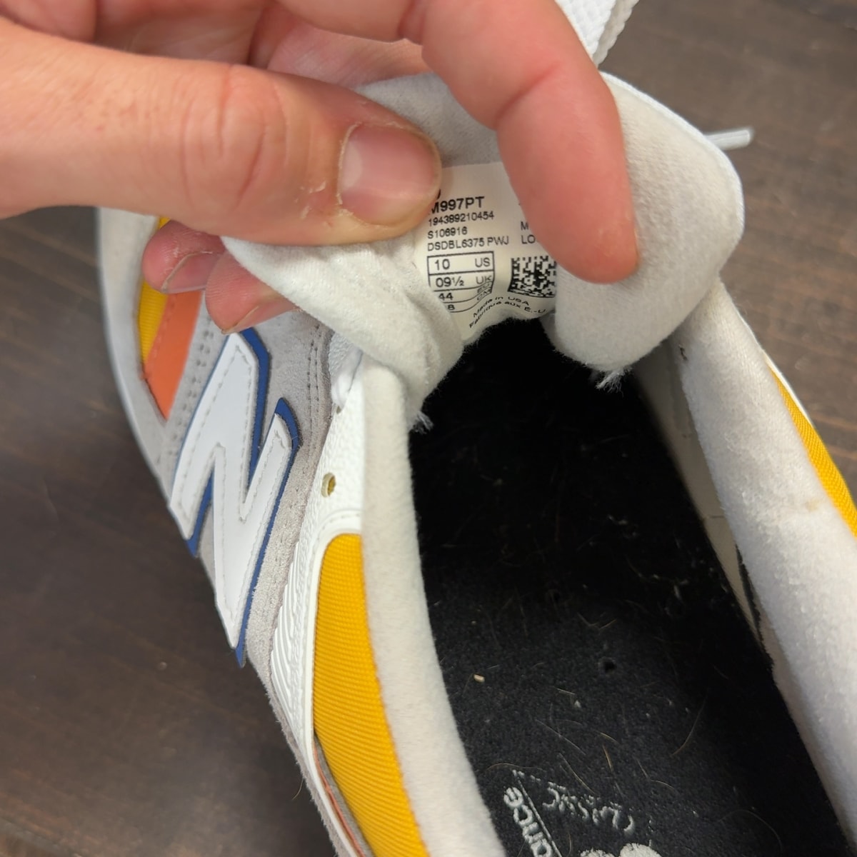 New Balance 997 MiUSA Grey Orange Size 10 (Pre-Owned) - aux