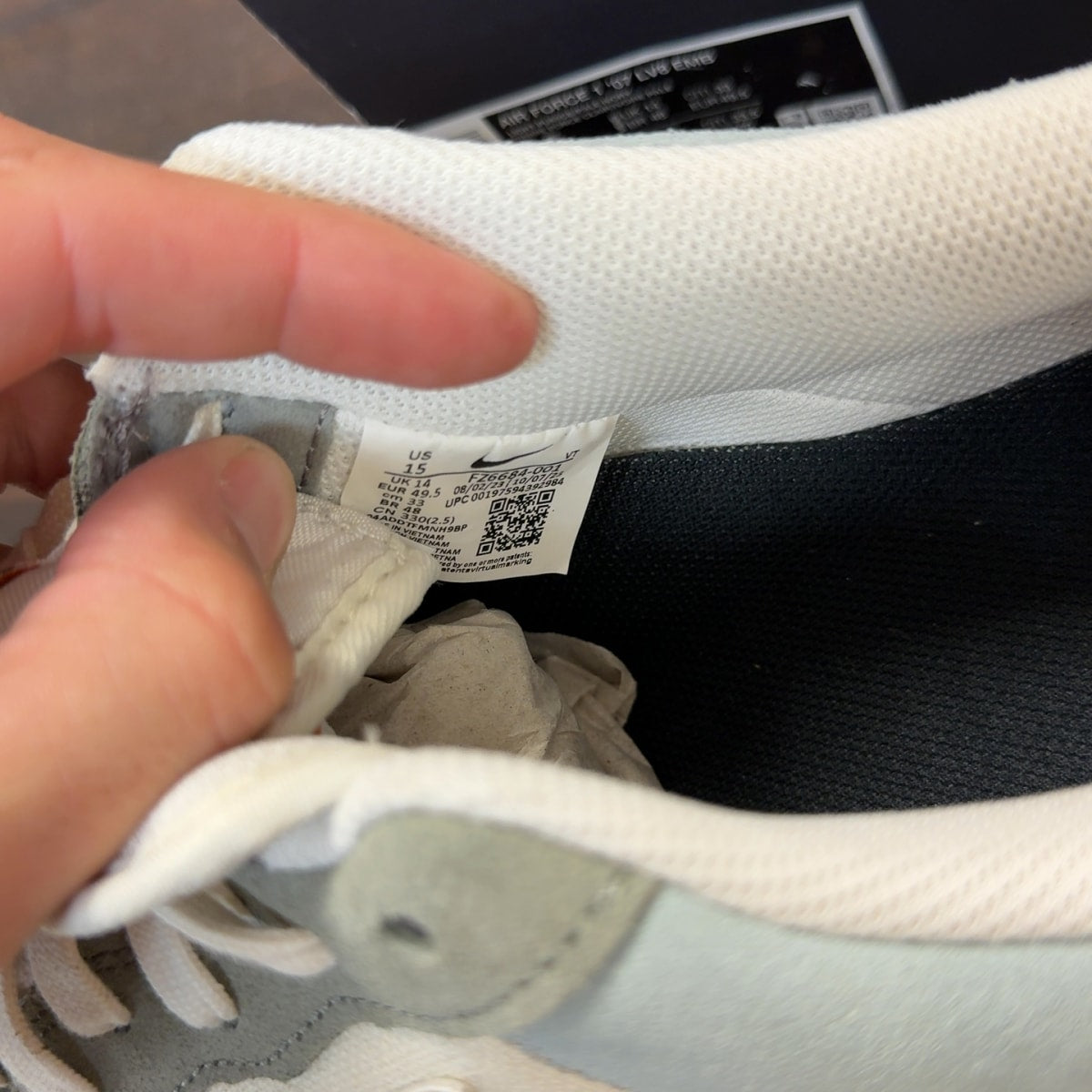Nike Air Force 1 Low '07 Light Pumice Pale Ivory Size 15 (Pre-Owned) - Image 7