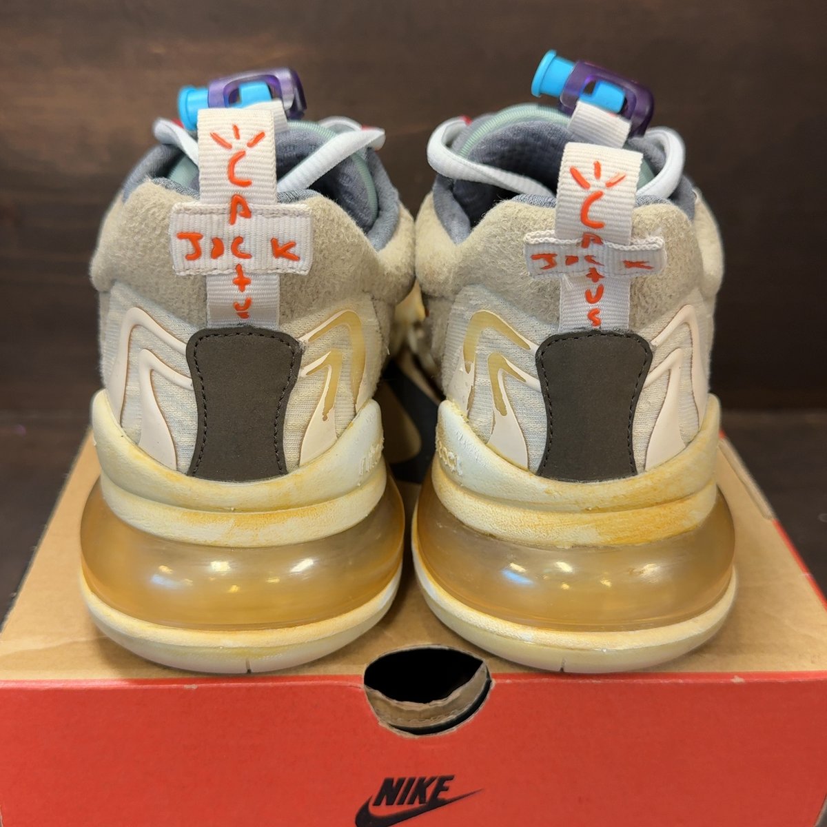 Nike Air Max 270 React ENG Travis Scott Cactus Trails Size 7 (Pre-Owned) - aux