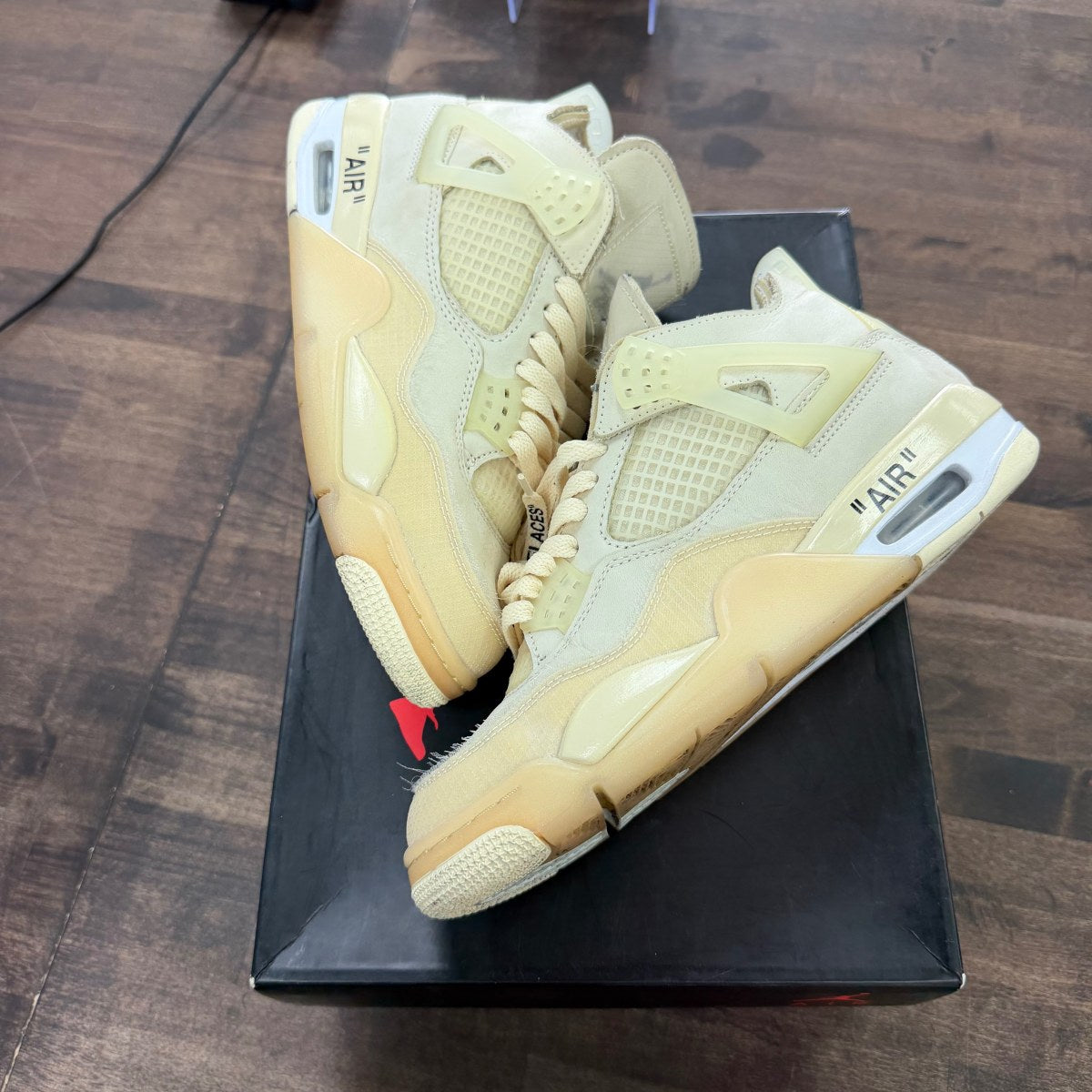 Jordan 4 Retro Off-White Sail (Women's) - Image 2