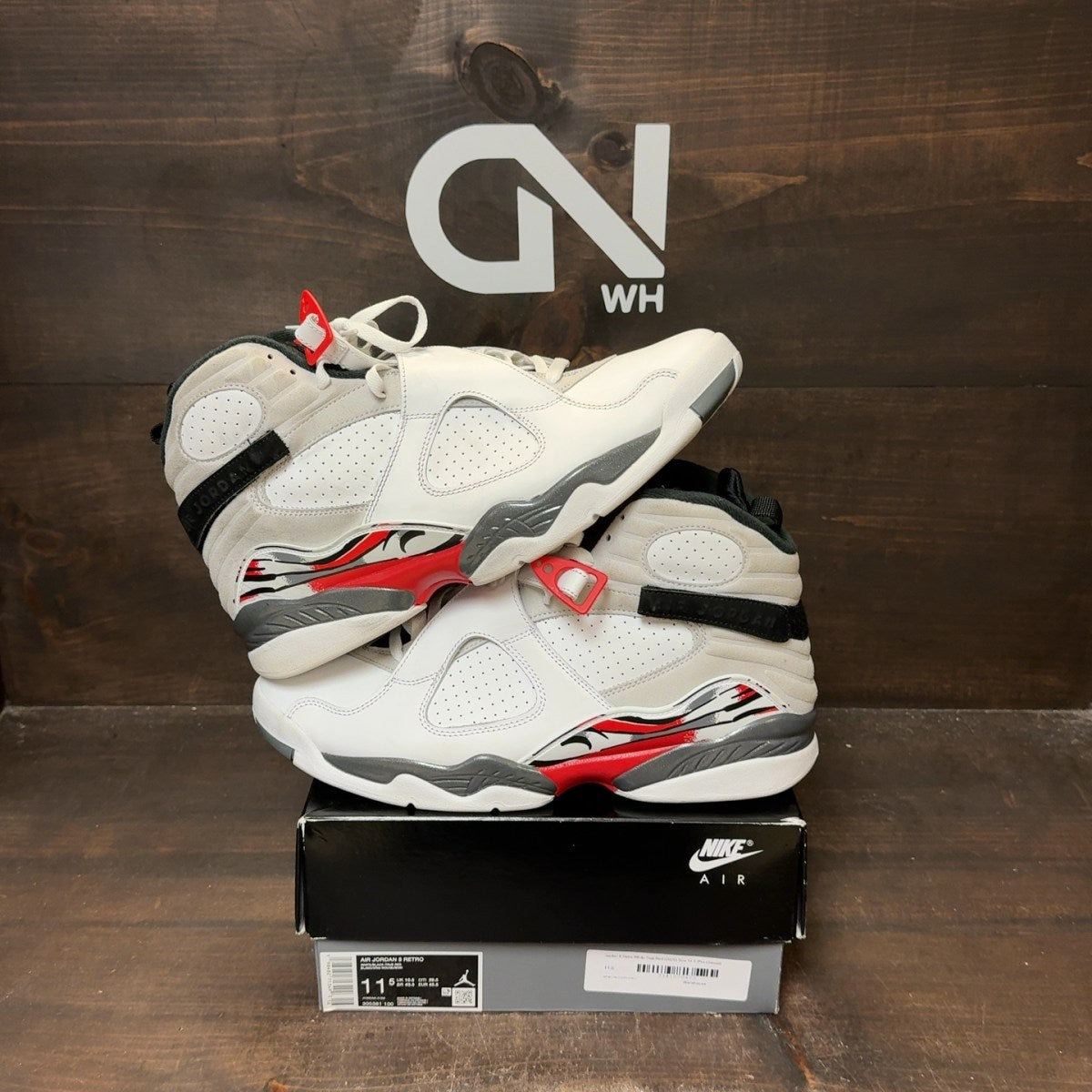 Jordan 8 Retro White True Red (2025) - Image 1