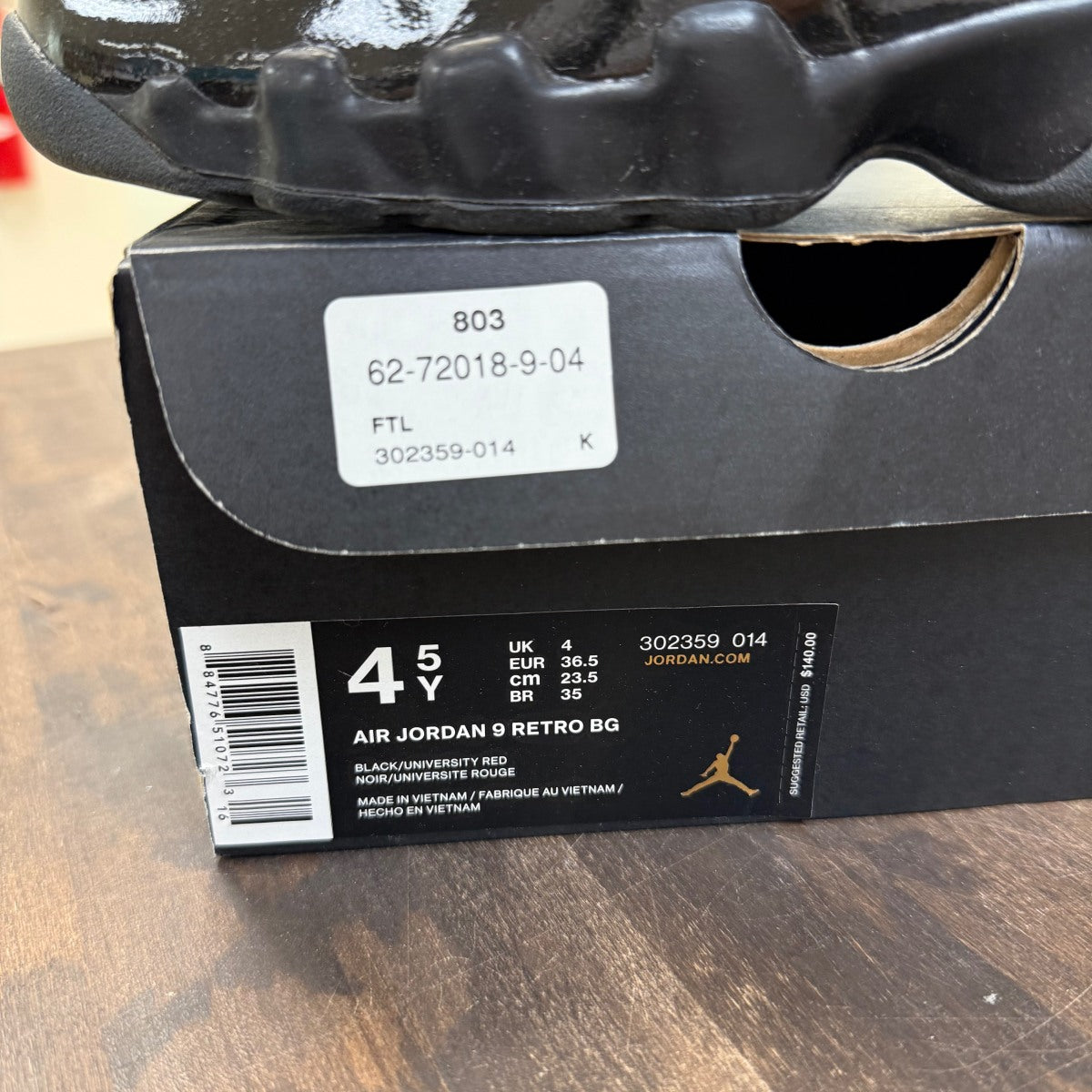 Jordan 9 Retro Bred Patent (GS) - Image 6