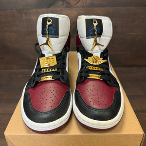 Jordan 1 Mid SE Black Dark Beetroot (Women's) Size 7.5W (Pre-Owned) - Image 3