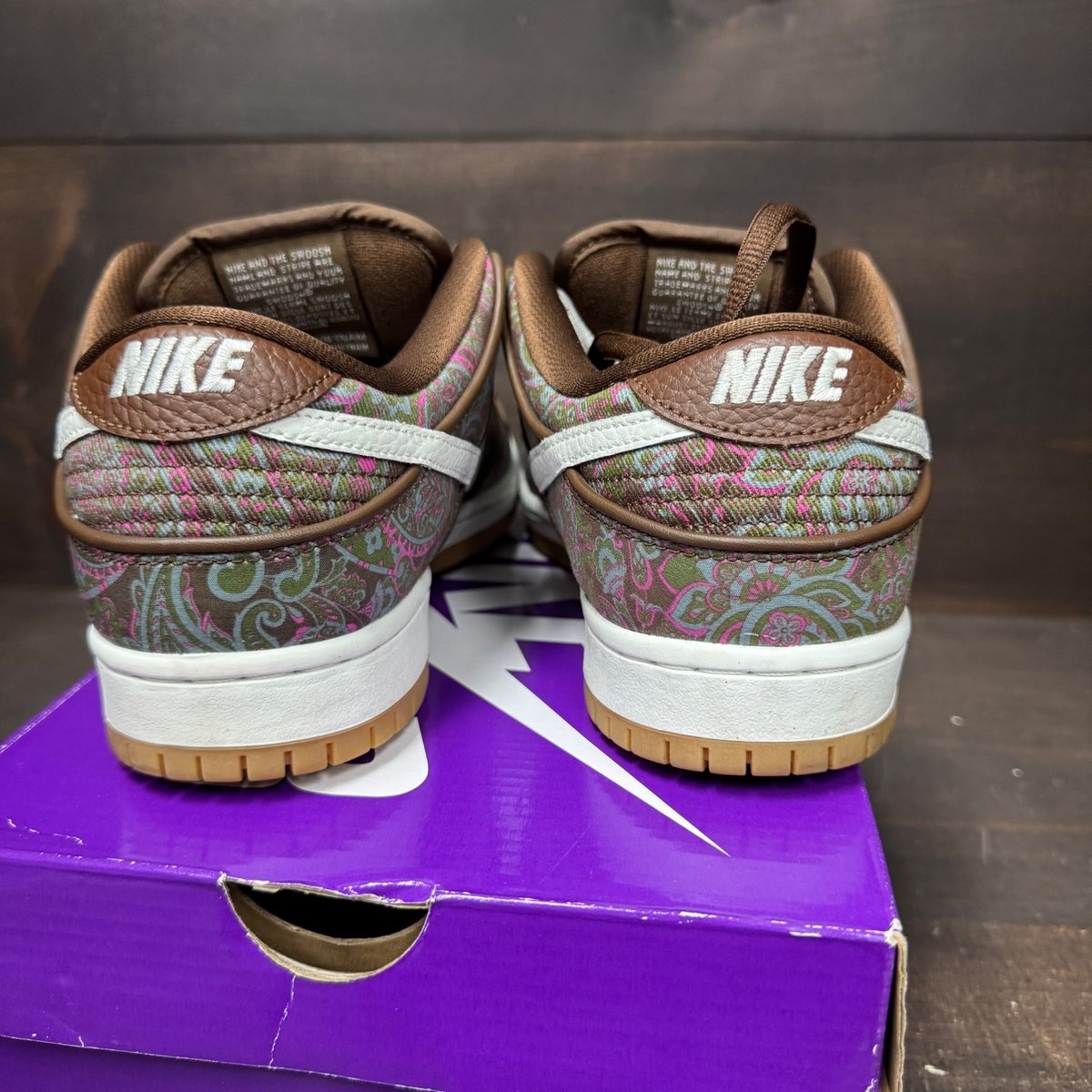 Nike SB Dunk Low Pro Paisley Brown Size 8 (Pre-Owned) - sole