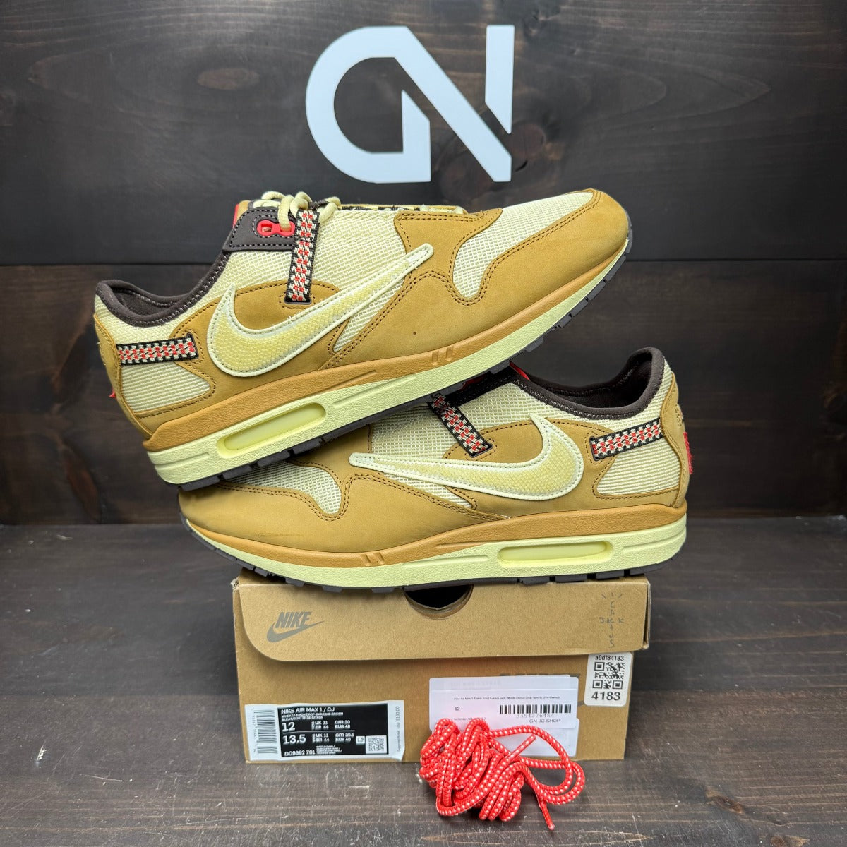 Nike Air Max 1 Travis Scott Cactus Jack Wheat Lemon Drop - Image 1
