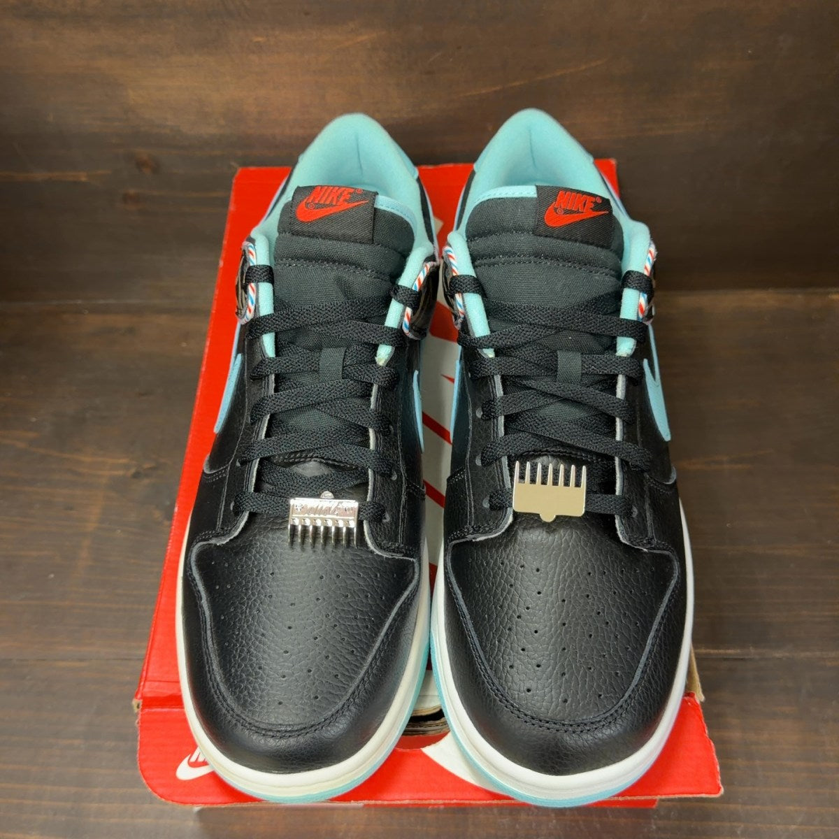 Nike Dunk Low SE Barber Shop Black Size 13 - Image 3