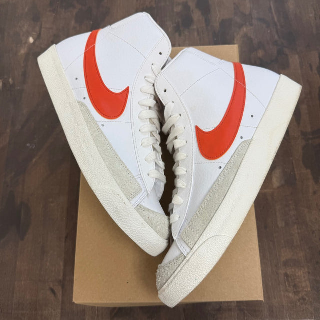 Nike Blazer Mid 77 Vintage White Mantra Orange Size 11 (Pre-Owned) - Image 1