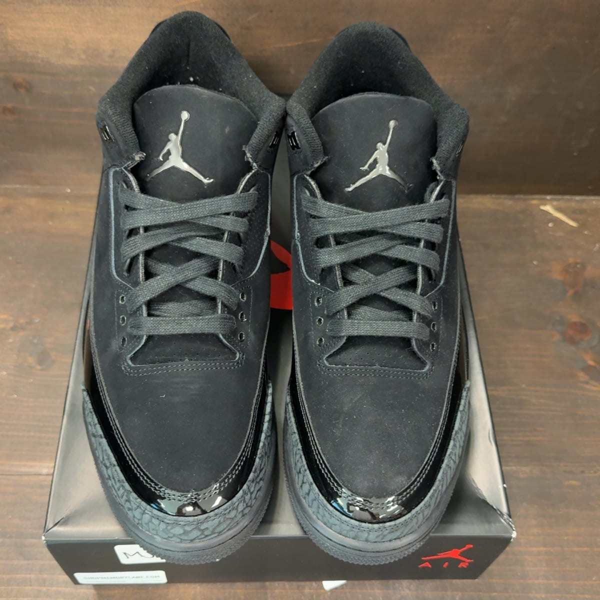 Jordan 3 Retro Black Cat (2025) Size 12 (Pre-Owned) - tag