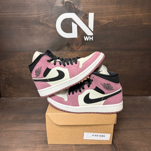Jordan 1 Mid SE Light Mulberry (Women's) Size 8W (Pre-Owned) - Image 1
