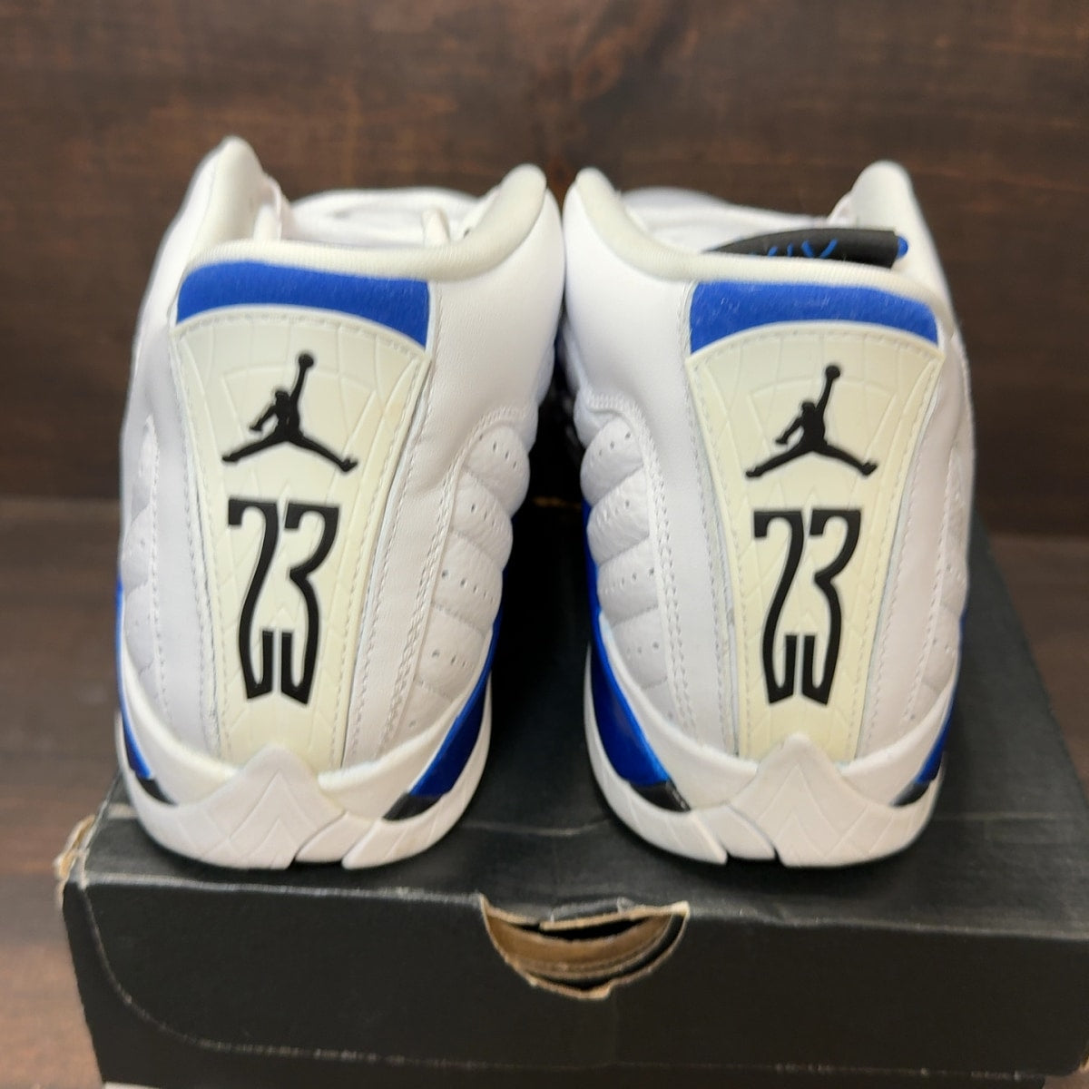 Jordan 14 Retro White Hyper Royal (GS) - Image 5