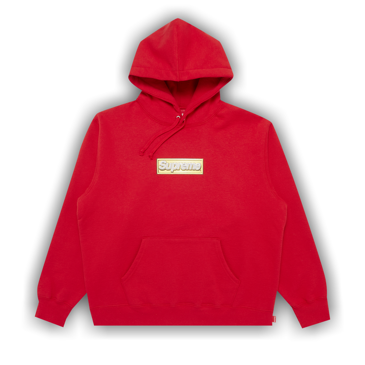 Supreme Bling Box Logo Hooded Sweatshirt 'Red'
