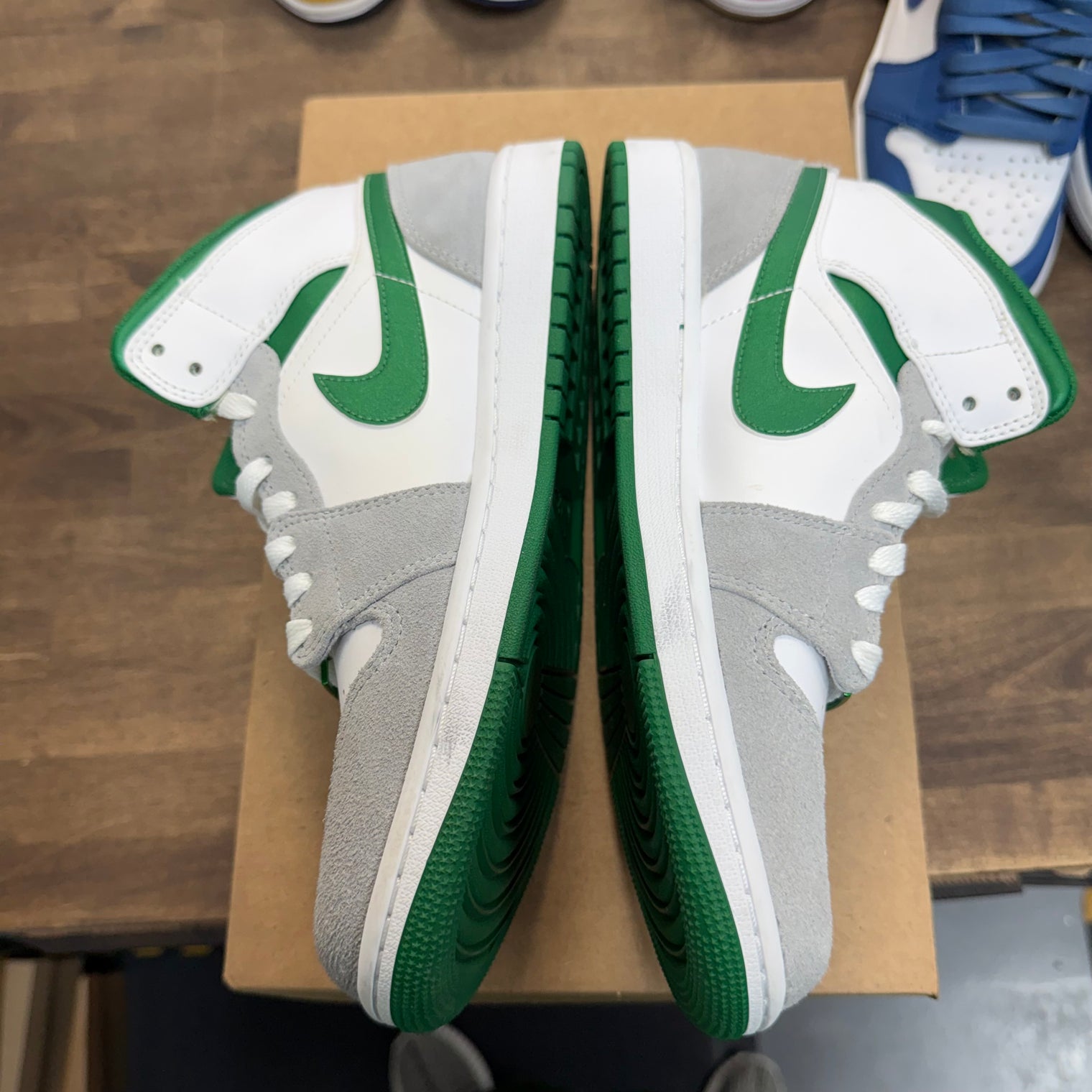 Grey Green Jordan 1 Mid (USED, No Box)