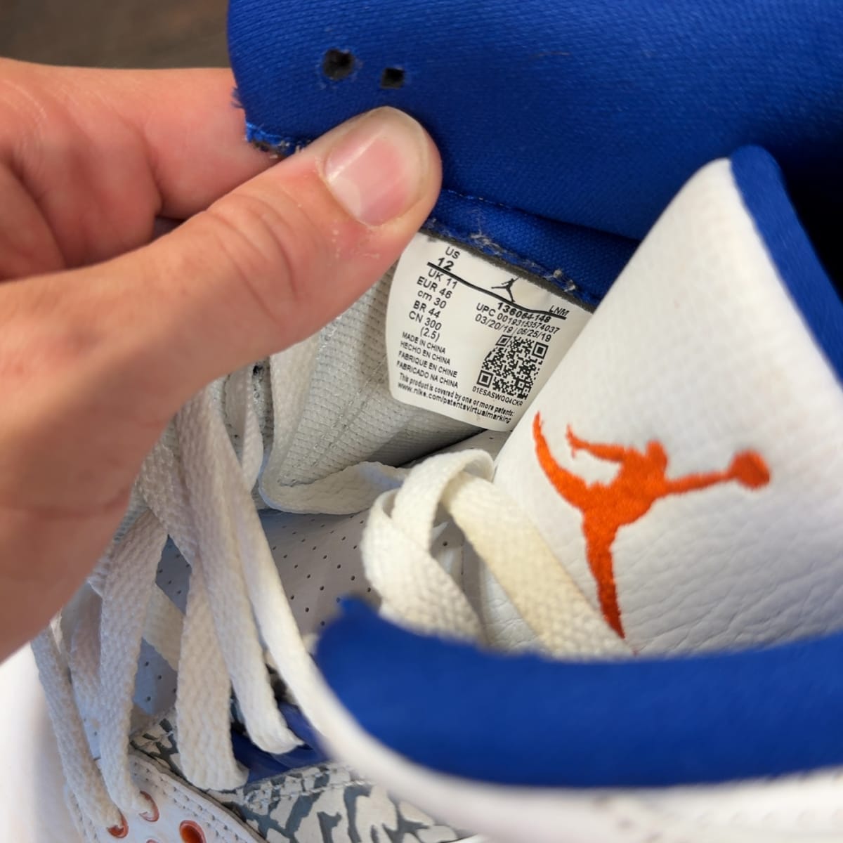 Jordan 3 Retro Knicks Size 12 (Pre-Owned) - aux